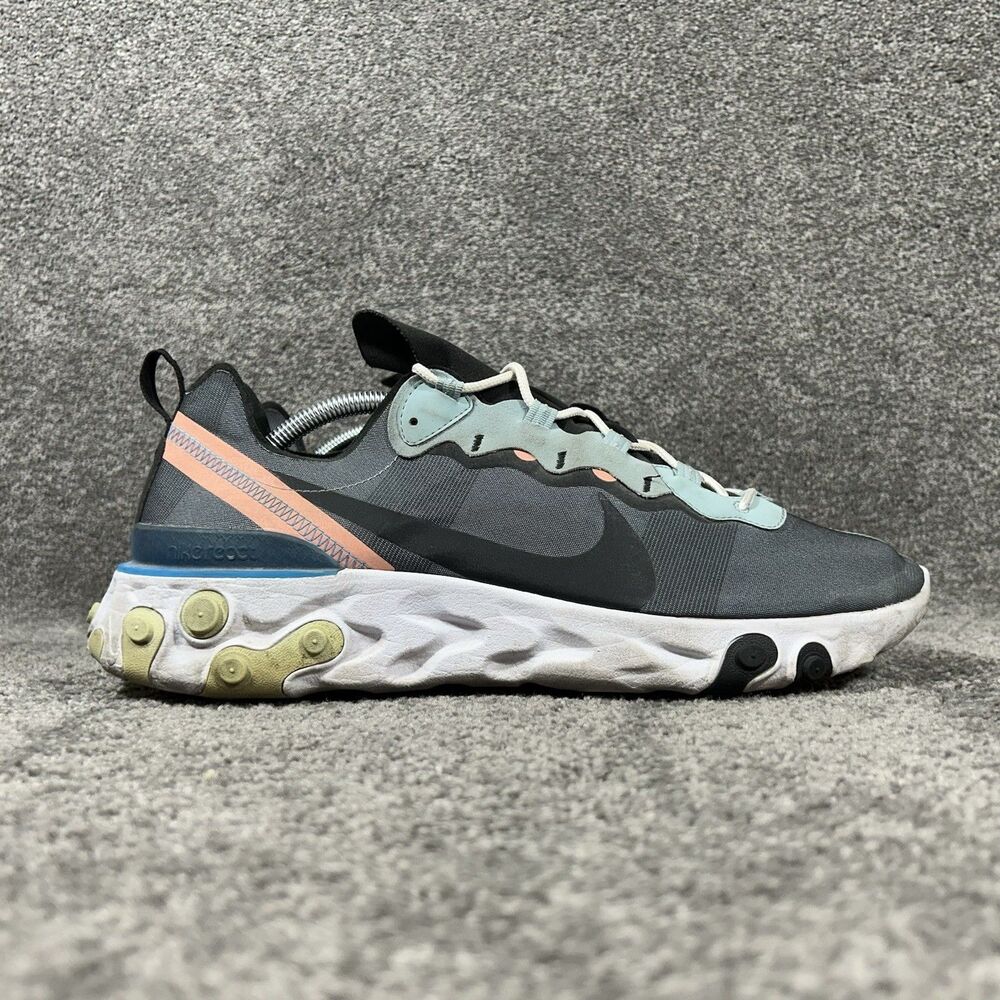 Nike React Element 55 BQ6166-300 Men’s Size 13 Ocean Cube Athletic Running Shoes